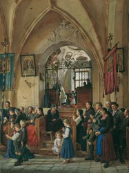 Interior of the Parish Church of Aussee