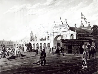 Market Place, engraved by Daniel Havell, 1820
