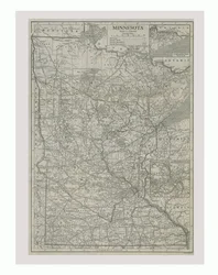 Map of Minnesota, USA