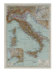 Map of Modern Italy, c1910s