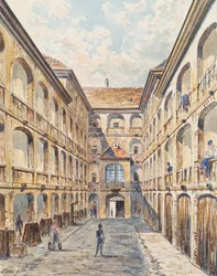 The First Courtyard of the Salzgries Barracks in Vienna