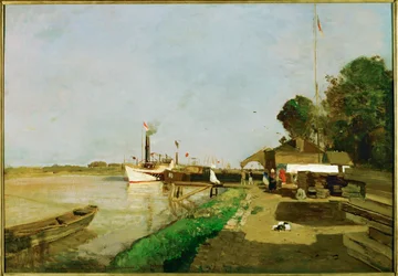 Steamboat Station on the Danube Near Kaisermuehlen