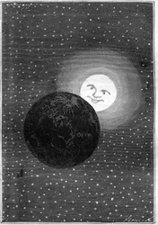 Engraving (by Emile Bayard) of Jules Verne