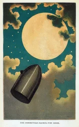 Illustration for the Book From the Earth to the Moon by Jules Verne. 1877