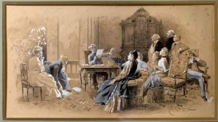 Writer Alexandre Dumas Jr. reading his works