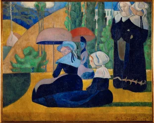 Breton Women with Umbrellas