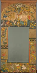Mirror Frame Decorated with Plants, Flowers and Two Women Figures