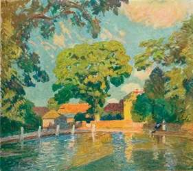 The Village Pond, Upton Grey, c1914