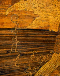 Art Nouveau style coffee table, by Emile Galle, (detail)