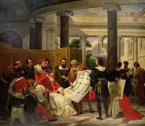 Pope Julius II Ordering Bramante, Michelangelo and Raphael to Construct the Vatican and St. Peter