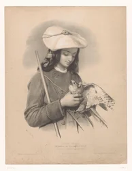 Shepherd from the Pyrenees with a Falcon in His Hands
