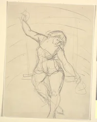 Female Artist Sitting on Trapeze