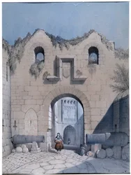 View of the Boulevard Gate, Mont Saint Michel