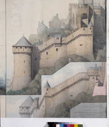 View of the Machicoulis Between the North Tower and the Claudine Tower of Mont Saint Michel
