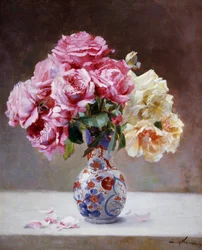 Still Life of Roses in a Vase