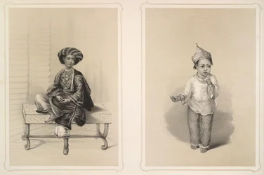 A Young Native of Rank at Calcutta, a Student of the Hindu College. A Little Mussulman Girl