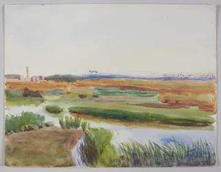 Landscape with stream, Cairo
