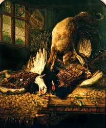 Still Life with Pheasants and Hare, c.1860