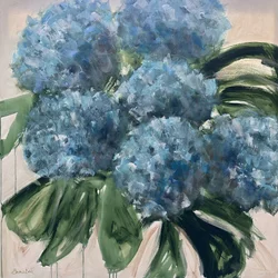 Vibrant Blue Hydrangeas