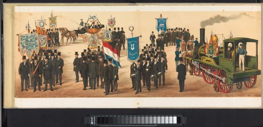 Parade in Haarlem, 1872 (plate 11) (series title on object: Parade Held in Haarlem, April 1, 1872)