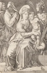 The Holy Family with St. Anne and St. Catherine, 1542, published 1627-50