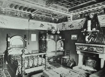 9 Melbury Road: bedroom, 1890