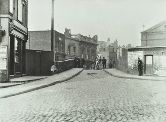 A White Horse Travels Down Rhodeswell Road Towards Old Victory Bridge, 1895