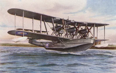 Blackburn Iris Flying Boat Just About to Come Down on the Water