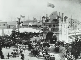 Blackwall Tunnel: Horse-Drawn Carriages Pass Through the Entrance Ceremonial Opening of the Tunnel, 1897