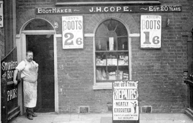Bootmaker J. H. Cope, late 19th century