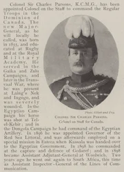 Colonel Sir Charles Parsons, Colonel on Staff for Canada