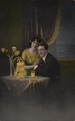 Couple Drinking Together