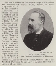 Dr W Selby Church, New President, Royal College of Physicians
