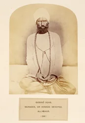 Govind Doss, Bairagee, or Hindoo Devotee, Allyghur, from The People of India, by J. Forbes Watson, published 1868