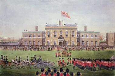Grand Parade of the Hon Artillery Company, Engraved by H. Billingsley after a Photograph by Coleman, 1865