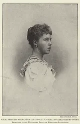 Princess Alexandra Louise Olga Victoria of Saxe-Coburg-Gotha, Betrothed to the Hereditary Prince of Hohenlohe-Langenburg