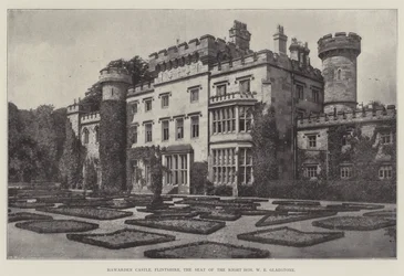 Hawarden Castle, Flintshire, the Seat of the Right Honourable W E Gladstone