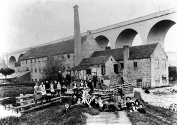 Hoobrook Mill and Viaduct, Kidderminster, 1905