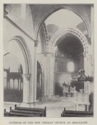 Interior of the New German Church at Jerusalem