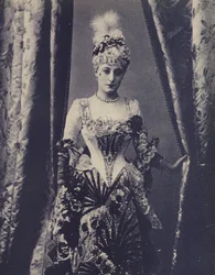 Kate Vaughan, English Gaiety Theatre Actress (b/w photo)