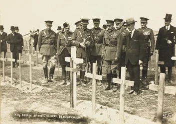 King George V at the cemetery, Passchendaele