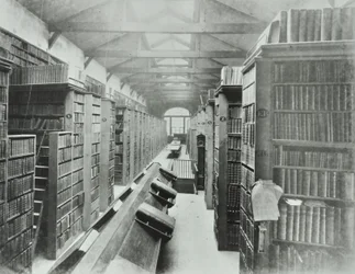 Library, Sion College, Victoria Embankment, City of London, 1885