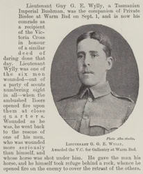 Lieutenant G G E Wylly, awarded the VC for Gallantry at Warm Bad