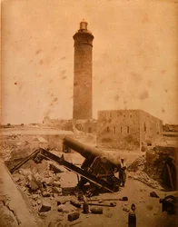 Lighthouse fort after the bombardment of Alexandria