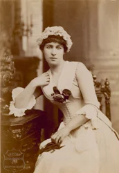 Lillie Langtry, actress in the role of Miss Hardcastle
