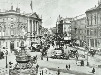 London Pavilion, Piccadilly Circus, Westminster: looking east, 1896