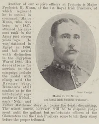 Major F H Munn, 1st Royal Irish Fusiliers (Prisoner)