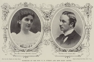 Marriage of the Honourable G N Curzon and Miss Mary Leiter