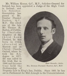 Mr. Dunbar Plunket Barton, QC, MP