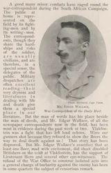 Mr Edgar Wallace, War-Correspondent of the Daily Mail